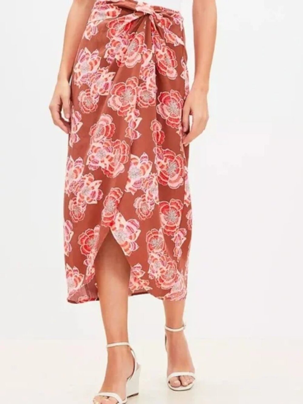 NWT The Loft Tropical Sarong Wrap Skirt Sz 16
